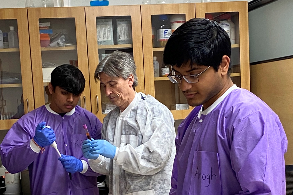 In the Lab with Research Students